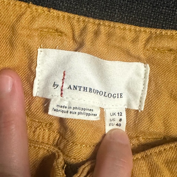 By Anthropologie belted wide-leg pants in gold - Picture 6 of 6